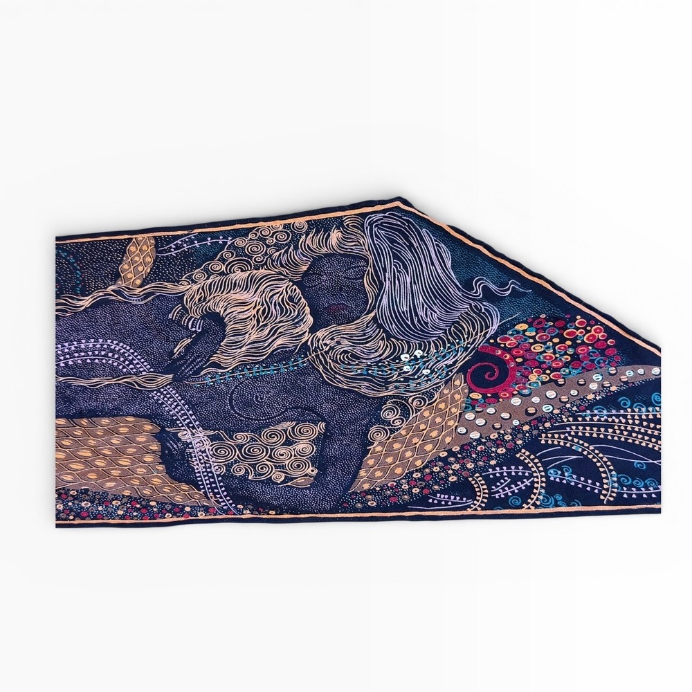 Bottega Veneta long Silk Scarf inspired by Gustav Klimt Designer Accessory - Picture 10 of 10